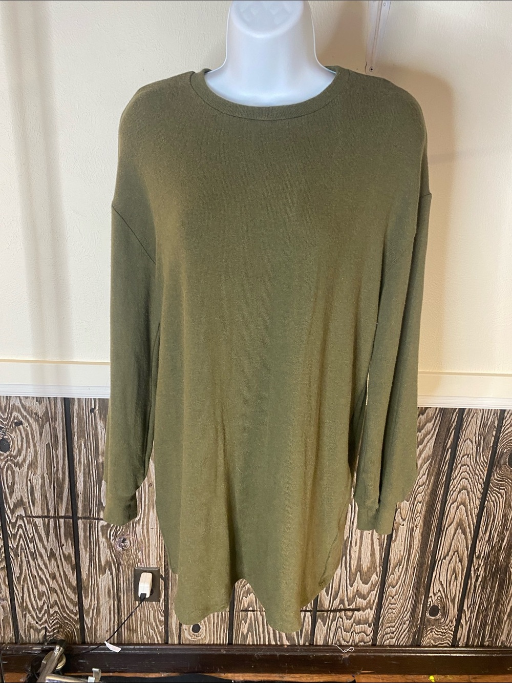 Reformation Olive Green Mini Dress